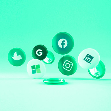 Inloggning för privatpersoner med metoder från sociala tjänster, till exempel Google, Microsoft, LinkedIn och Facebook.